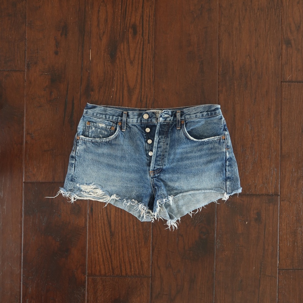 GOLDE Los Angeles Dark Wash Denim Cutoff Shorts Size 29